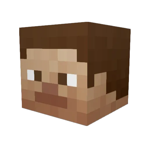BuddelBox Minecraft avatar head, 3D render