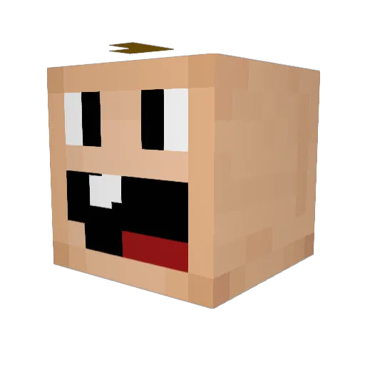 Buddel_Flink Minecraft avatar head, 3D render