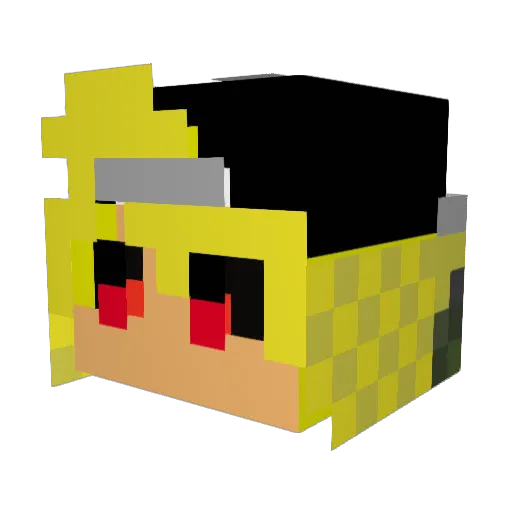 Buddelbuddy12 Minecraft avatar head, 3D render