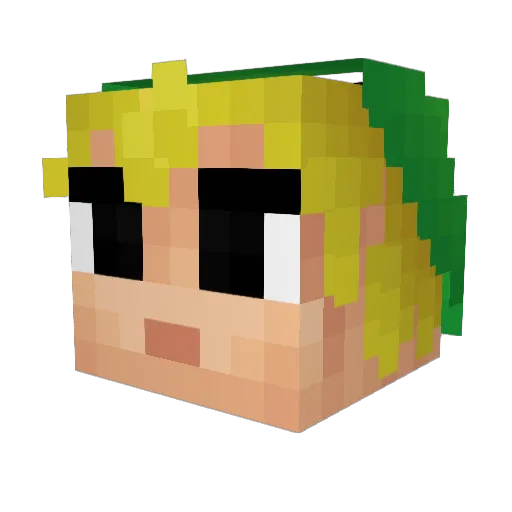 BudderCat97 Minecraft avatar head, 3D render