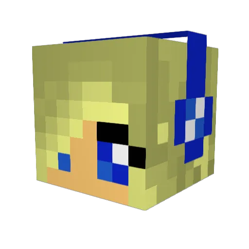 BudderMaster626 Minecraft avatar head, 3D render