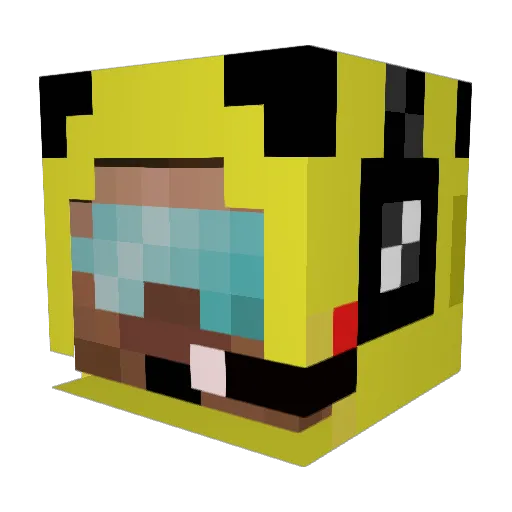 BudderProduction Minecraft avatar head, 3D render