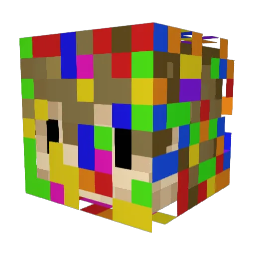 BudderVenome Minecraft avatar head, 3D render