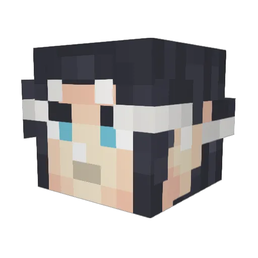 Budderadam Minecraft avatar head, 3D render
