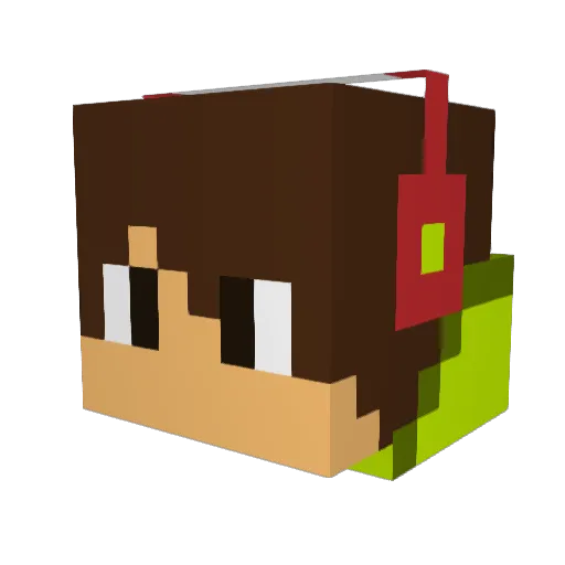 Buddercraft83 Minecraft avatar head, 3D render