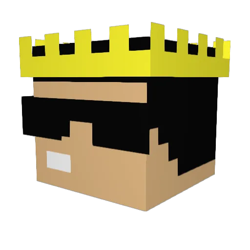 Budderking80 Minecraft avatar head, 3D render