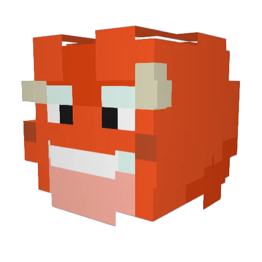 Buddermilk Minecraft avatar head, 3D render