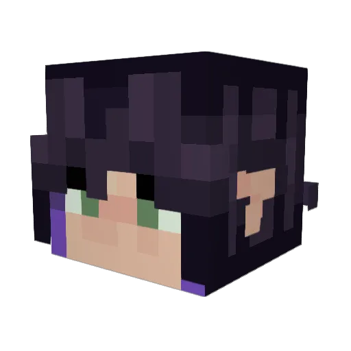 Budderstock Minecraft avatar head, 3D render