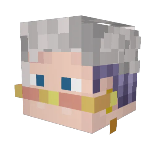Buddha_5 Minecraft avatar head, 3D render
