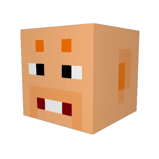 BuddhistMonk Minecraft avatar head, 3D render