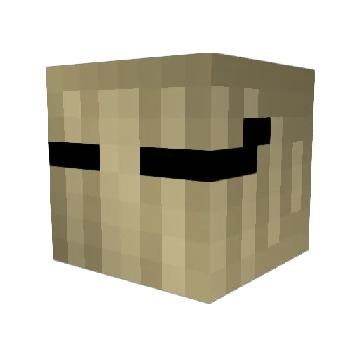 Buddhu Minecraft avatar head, 3D render