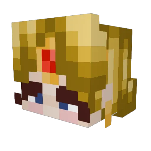 Buddiblockgamer Minecraft avatar head, 3D render