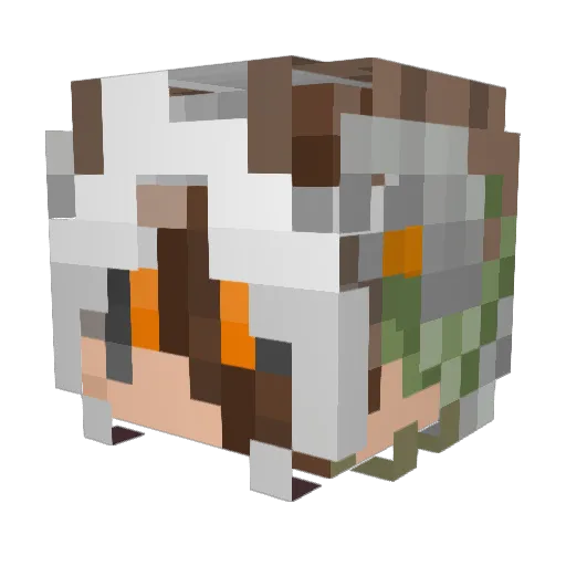 BuddyBud23 Minecraft avatar head, 3D render