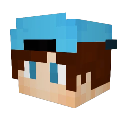 BuddyFrey Minecraft avatar head, 3D render