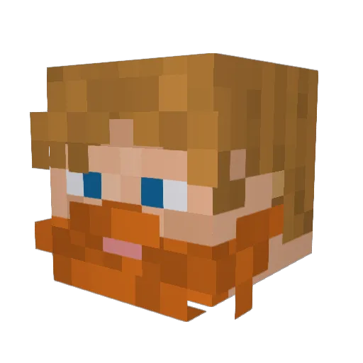 BuddyLeeches Minecraft avatar head, 3D render