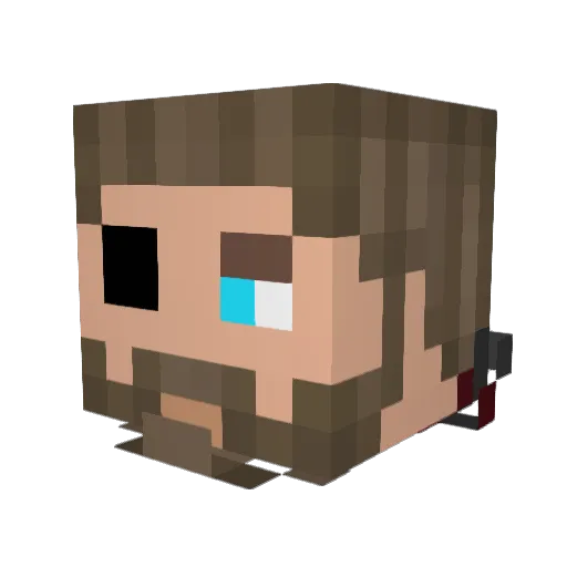 BuddyLove98 Minecraft avatar head, 3D render