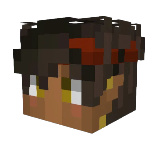 BuddyS7X Minecraft avatar head, 3D render
