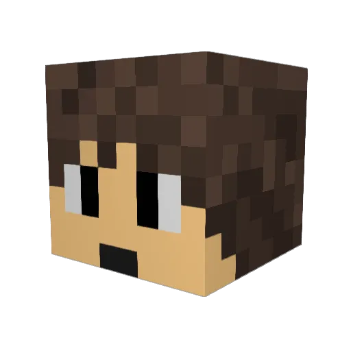 BuddySpots Minecraft avatar head, 3D render