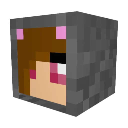 Buddybarney Minecraft avatar head, 3D render
