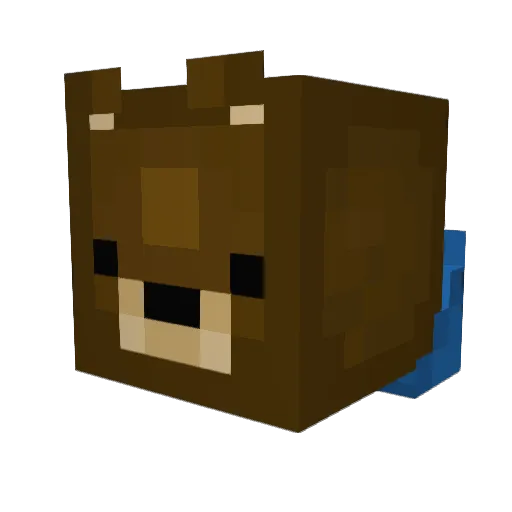 Buddybear_ Minecraft avatar head, 3D render