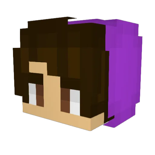 Buddyiee Minecraft avatar head, 3D render