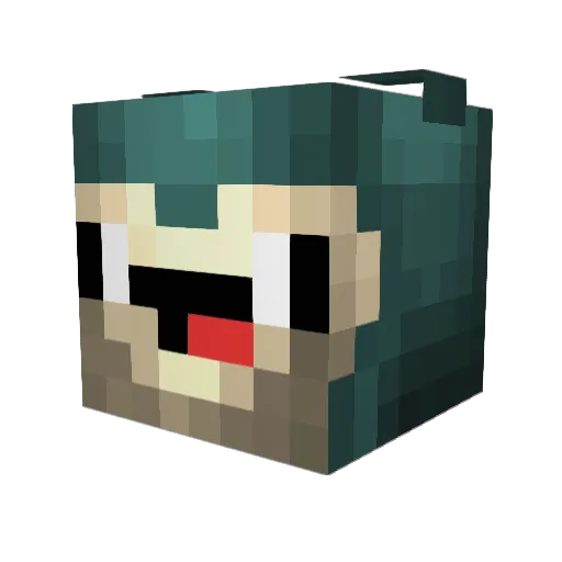 BudgeLax Minecraft avatar head, 3D render