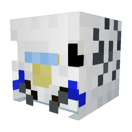 Budge_ Minecraft avatar head, 3D render