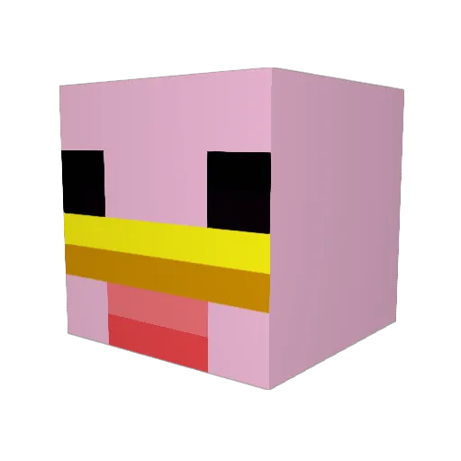 Budgerrr Minecraft avatar head, 3D render