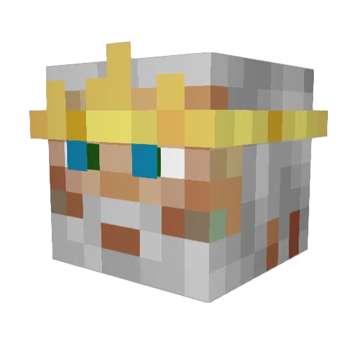 BudgetSkrillex Minecraft avatar head, 3D render