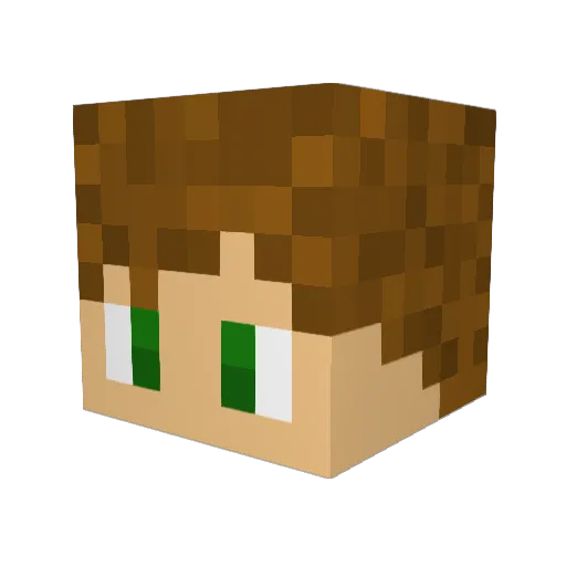 Budgetmich Minecraft avatar head, 3D render