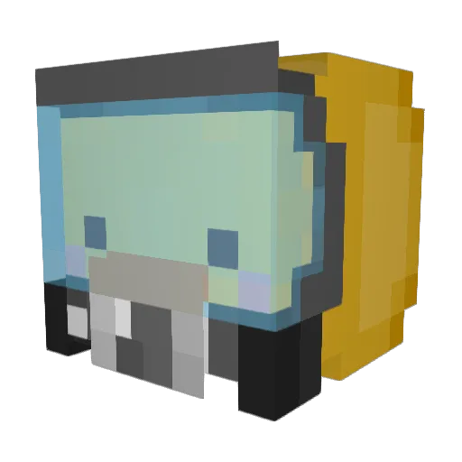 BudgieChook Minecraft avatar head, 3D render