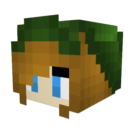 BudhaaPig Minecraft avatar head, 3D render