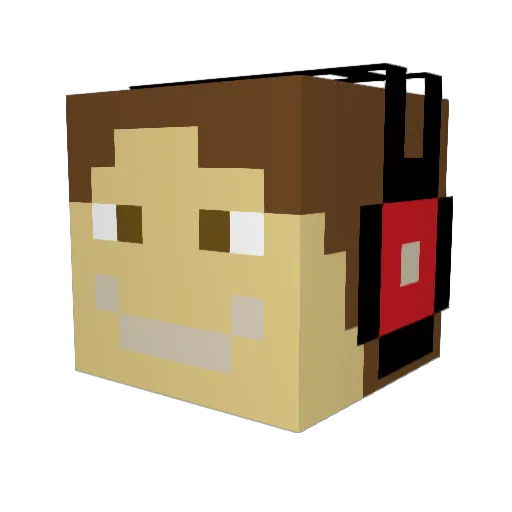 Budla99 Minecraft avatar head, 3D render