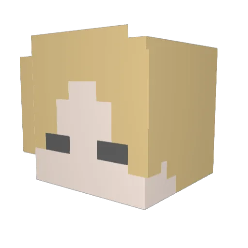 BudoDaifuku Minecraft avatar head, 3D render