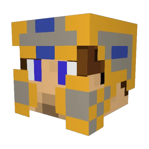 Budsco Minecraft avatar head, 3D render