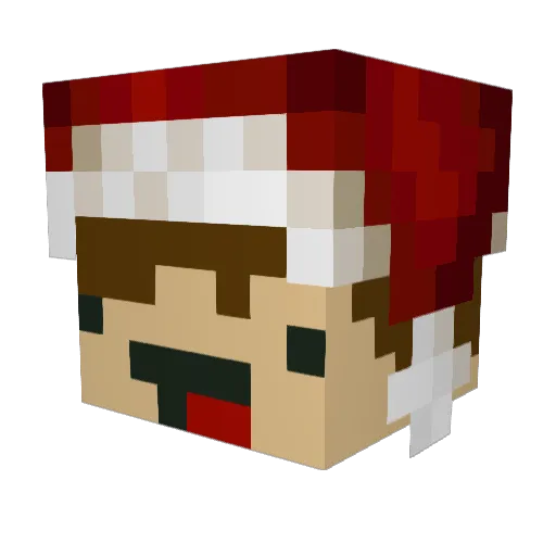Budskii Minecraft avatar head, 3D render