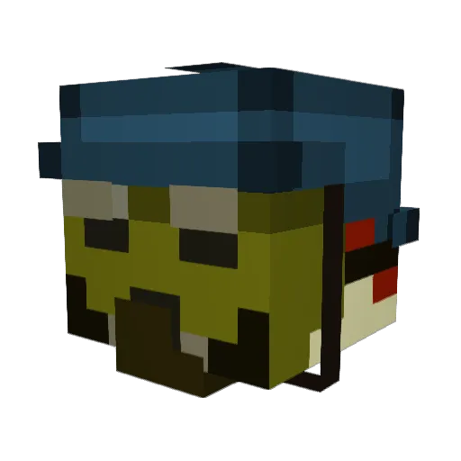 Buer_Buer Minecraft avatar head, 3D render