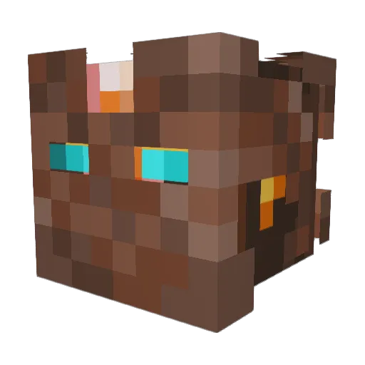 BuffAmerican Minecraft avatar head, 3D render