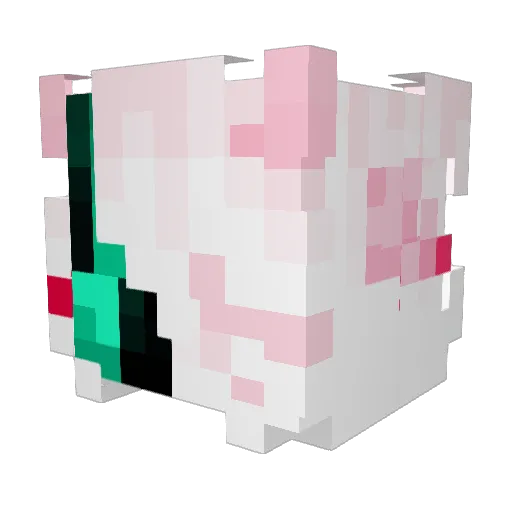 BuffDad Minecraft avatar head, 3D render
