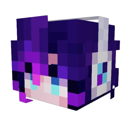 BuffRiku222 Minecraft avatar head, 3D render
