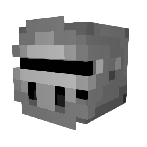 BuffSnow Minecraft avatar head, 3D render