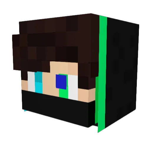 Buff_Frog101 Minecraft avatar head, 3D render