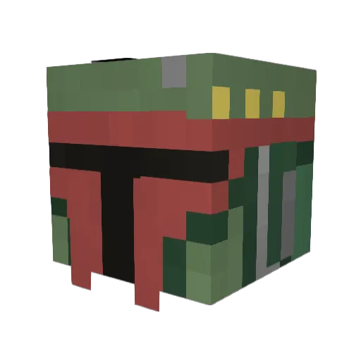 Buffafett98 Minecraft avatar head, 3D render