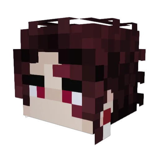 BuffaloBeluga Minecraft avatar head, 3D render