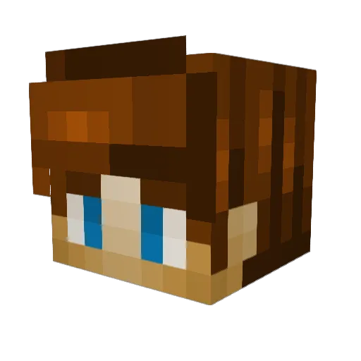 Buffe2 Minecraft avatar head, 3D render
