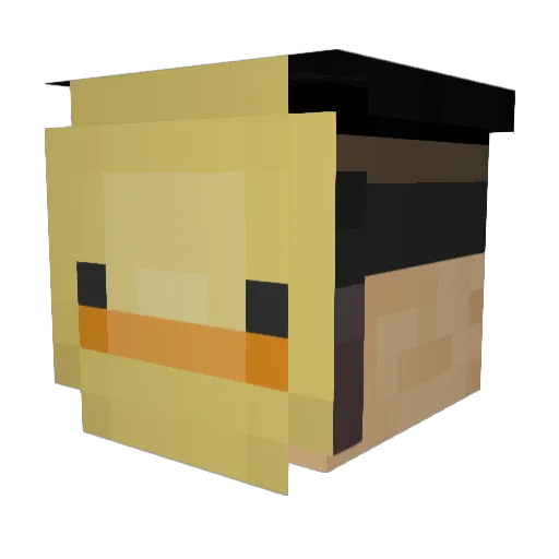 Buffeting_ Minecraft avatar head, 3D render
