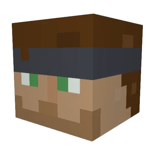 BuffoStar Minecraft avatar head, 3D render