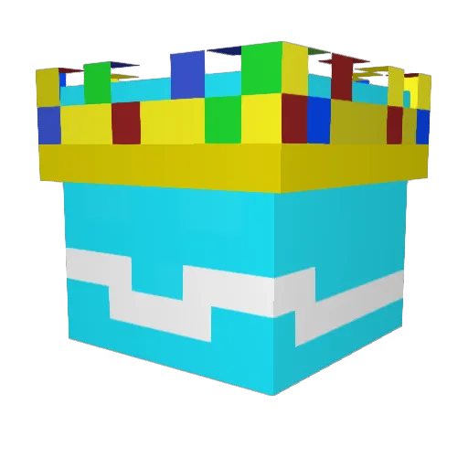 Buffy7_ Minecraft avatar head, 3D render