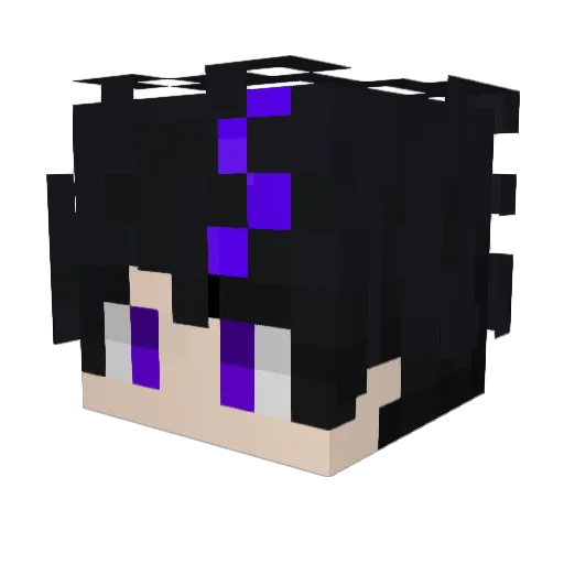 Buffymon Minecraft avatar head, 3D render