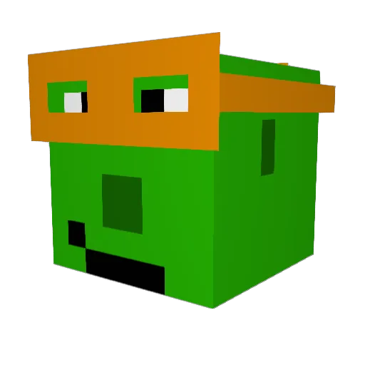 BugAttacke Minecraft avatar head, 3D render